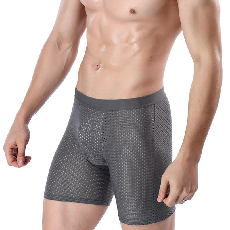 Multi Pack Underwear - 4er-Pack Herren-Shorts, Eisseide, bequem, atmungsaktiv, Netzstoff,