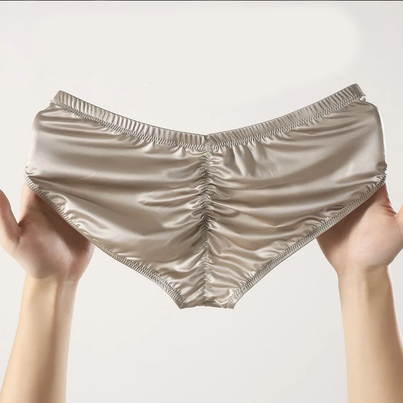 Pouch Boxer Pouch - 4 Stück Herren-Slips aus glänzendem Satin,